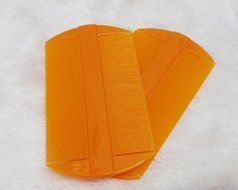 NEW 2 PCS PLASTIC BROWN TOOTH COMB REMOVE FLEA TICK LICE NIT HAIR CARE UNISEX N6