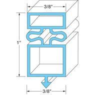 True 810803 Door Gasket 25 3/4&quot; X 54 1/8&quot; Rubber R-Type For True Refrigerator Gdm-49F 741058