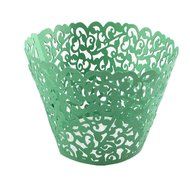 Hual@ Cupcake Wrappers 100 Filigree Artistic Bake Cake Paper Cups Little Vine Lace Laser Cut Liner Baking Cup... N12