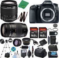 Canon EOS 80D Camera + 18-55mm IS STM + Tamron 70-300mm AF + 2pcs 16GB Memory + Case + Reader + Tripod + ZeeTech...