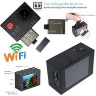 TEKCAM TC7000 2.0inch 14MP HD Waterproof Wifi Action Camera with 2 Batteries and Free Accessories (Black) N7