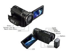 SEREE HDV-S5 Full HD 1080p 30fps Camcorder 24MP Resolution Macro Mode Support up to 64G SD Card External battery...