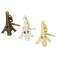 Cute Retro Mini Paris Eiffel Tower Model Keychain Keyring Keyfob Metal Ring Gift Adornment Souvenirs N2