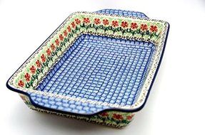 Polish Pottery Baker - Rectangular Brownie Pan - Maraschino