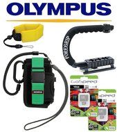 Olympus TG-Tracker Accessory Bundle w/ Olympus CSCH-125 (Black) + ActionGrip Professional Action Cam Stabilizing...