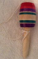 SMALL New Real Mexican Wood Balero Folk Art Toy Mexican Kendama - Sku#SmBalero N4