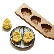 D-Sun Santa Claus Christmas Tree Design Wooden Moon Cake Steamed Pumpkin Pie Pasta Rice Cake Green Bean Cake Wooden... N2