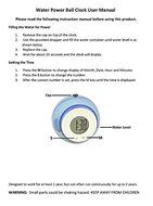 Water Power Ball Clock N2