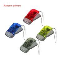 MuLuo Hand Pressing Power 3 Led Flashlight Torch Lamp with Rope Clamp Torch Random N2