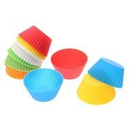 12pcs Silicone Baking Mould Muffin Cups Cases N2