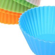 12pcs Silicone Baking Mould Muffin Cups Cases N3
