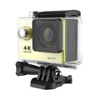 Bolve Action Camera Wifi 4K Ultra-HD 170 Degree Wide Angle Lens Mini Helmet Camera 30m Waterproof Video CamRecorder_Yellow