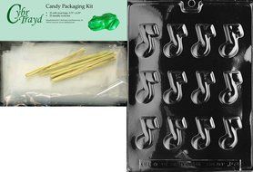 Cybrtrayd J059 Musical Note Chocolate Candy Mold with Exclusive Cybrtrayd Copyrighted Chocolate Molding Instructions N4