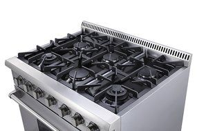 Thor Kitchen 36" Freestanding Professional Style Gas Range with 5.2 Cu. Ft. Oven, 6 Burners, Convection Fan, Cast... N3