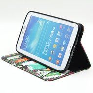 Galaxy Tab 3 7.0 Case, Firefish Kickstand Feature High Quality PU Leather Wallet with Card Slots Damage Resistance... N20