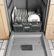 GE 24" White Built-In Dishwasher with Front Controls N9