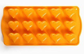 HSE High quality Silicone Bakeware for Cake ,diy bakeware tools -heart shape-Orange 21*10.5*1.8cm