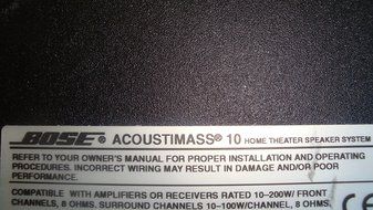 Bose Acoustimass 10 Subwoofer only. N3