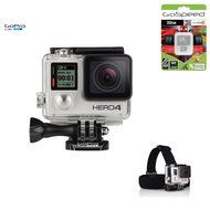 GoPro Hero4 Hero 4 12MP Full HD 4K 30fps 1080p 120fps Built-In Wi-Fi Waterproof Wearable Camera Black Adventure... N128