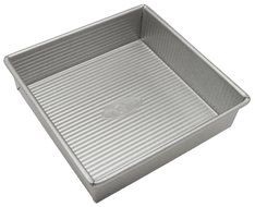 USA Pan Bakeware Aluminized Steel Square Cake Pan, 8-Inch N2
