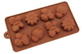 Pack of 3 X Butterfly Ladybug Beetle Ice Cube Chocolate Soap Tray Mold Silicone Party maker (Ships From USA)