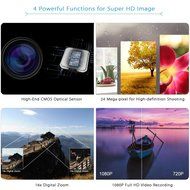 Marvie 1080p Full Hd Video Camera 16x Digital Zoom Teleconverter Wide Angle Digital Rotation Touch Screen Max...