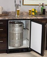 Marvel Built-In Kegerator Keg Dispenser - X-CLUSIVE Premium 2-Tap Direct Draw Kit - Black/Stainless N16