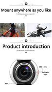 Fxexblin Waterproof Wireless 4K 360 Degree Action Panoramic Camera Sports Action VR 3D Panorama Camera with WiFi... N2