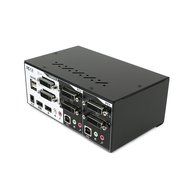 Linkskey 2-Port Dual Monitor DVI/DVI USB KVM + 7.1 Surround/Microphone/USB with Cables (LDV-DM702AUSK) N34