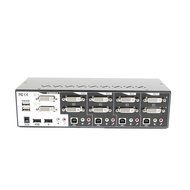 Linkskey 2-Port Dual Monitor DVI/DVI USB KVM + 7.1 Surround/Microphone/USB with Cables (LDV-DM702AUSK) N36