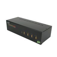 Linkskey 2-Port Dual Monitor DVI/DVI USB KVM + 7.1 Surround/Microphone/USB with Cables (LDV-DM702AUSK) N39