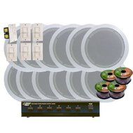 KTHSP126 - 6 Room In-Ceiling 6'' Home Speaker System w/6 Volume Controls Knob &amp; Selector