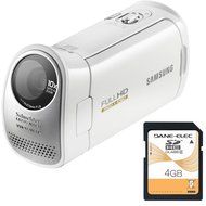Samsung HMX-T10 White Full HD Camcorder with 4 GB SDHC Card, 10x Optical Zoom and 2.7-Inch LCD Screen (HMX-T10WN...