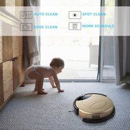 Haier Self Charging Wet Mop Floor Cleaning Robot Vacuum Cleaner with Remote Control (Golden) N6