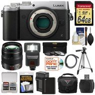 Panasonic Lumix DMC-GX8 4K Wi-Fi Digital Camera Body (Silver) with 12-35mm f/2.8 OIS Lens + 64GB Card + Battery... N7