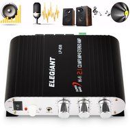 ELEGIANT 200W 12V Mini Hi-Fi Amplifier Booster Radio MP3 Stereo with Power Adapter for Car Motorcycle Home Black... N11