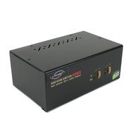 Linkskey 2-Port Dual Monitor DVI/DVI USB KVM + 7.1 Surround/Microphone/USB with Cables (LDV-DM702AUSK) N47