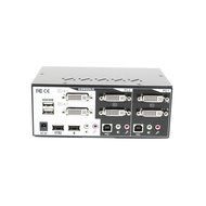 Linkskey 2-Port Dual Monitor DVI/DVI USB KVM + 7.1 Surround/Microphone/USB with Cables (LDV-DM702AUSK) N50
