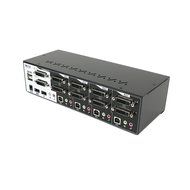 Linkskey 2-Port Dual Monitor DVI/DVI USB KVM + 7.1 Surround/Microphone/USB with Cables (LDV-DM702AUSK) N52