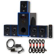 Acoustic Audio AA5102 Home Theater 5.1 Speaker System with Optical Input and 5 Extension Cables N2