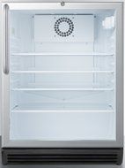 Summit SCR600L-OS 24&quot; 5.5 cu.ft. Capacity Compact Refrigerator with Automatic Defrost Adjustable Shelves Adjustable...