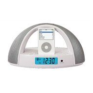 iMode Alarm Clock Radio iPod Docking Station (White)
