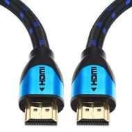 JINPIN Ultra High Speed hdmi cable-BC 50ft black/red with Braided Cord support Ethernet ,3D,4K and Audio Return... N7
