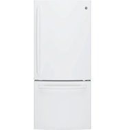 GE GDE21EGKWW 30" Energy Star Qualified Bottom-Freezer Refrigerator with 20.9 Cu. Ft. Capacity, White