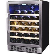 NewAir AWR-520SB 52 Bottle Built in Compressor Wine Cooler, Stainless Steel &amp; Black N5