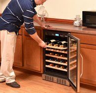 NewAir AWR-520SB 52 Bottle Built in Compressor Wine Cooler, Stainless Steel &amp; Black N7