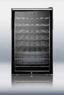 Summit SWC525L7HH: Commercially listed 20" wide freestanding wine cellar with lock, digital thermostat and horizontal...