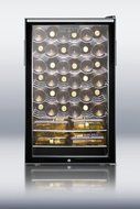 Summit SWC525L7HH: Commercially listed 20" wide freestanding wine cellar with lock, digital thermostat and horizontal... N2