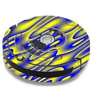 Skin Decal Vinyl Wrap For IRobot Roomba 650 655 Vacuum / Neon Blue Yellow Trippy