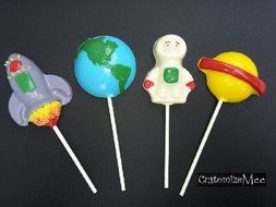 Space Chocolate Candy Lollipop Mold